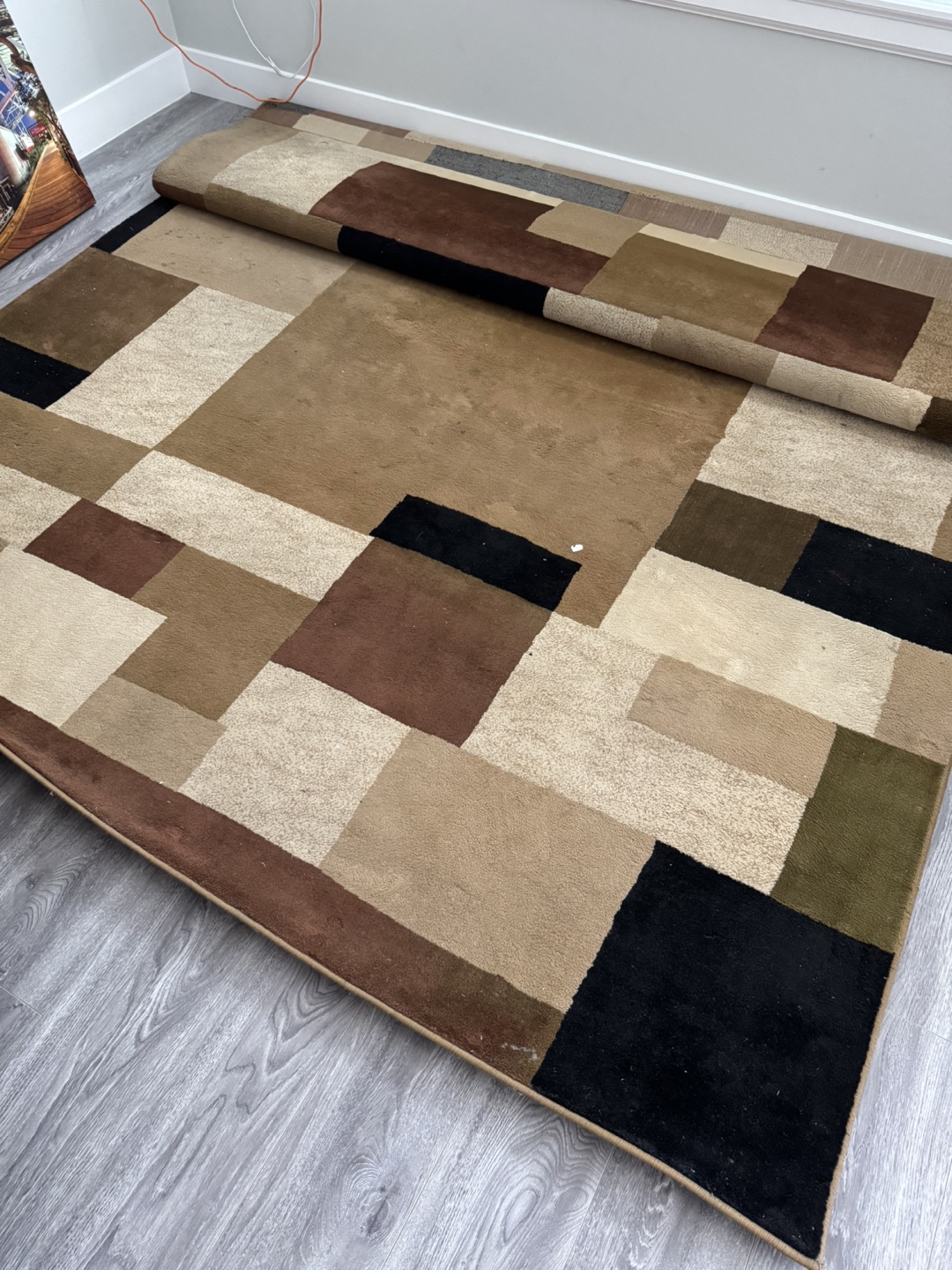 Brown Black and Beige Rug - 240 x 330 cm