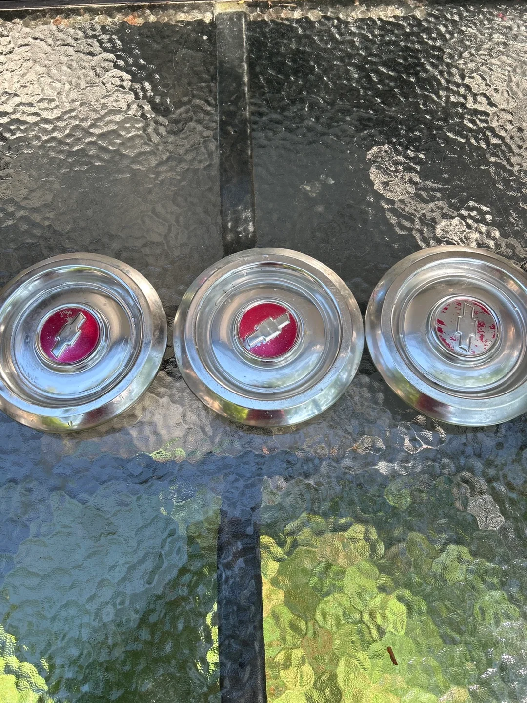Vintage Chevrolet Hubcaps - Set of 3 thumbnail