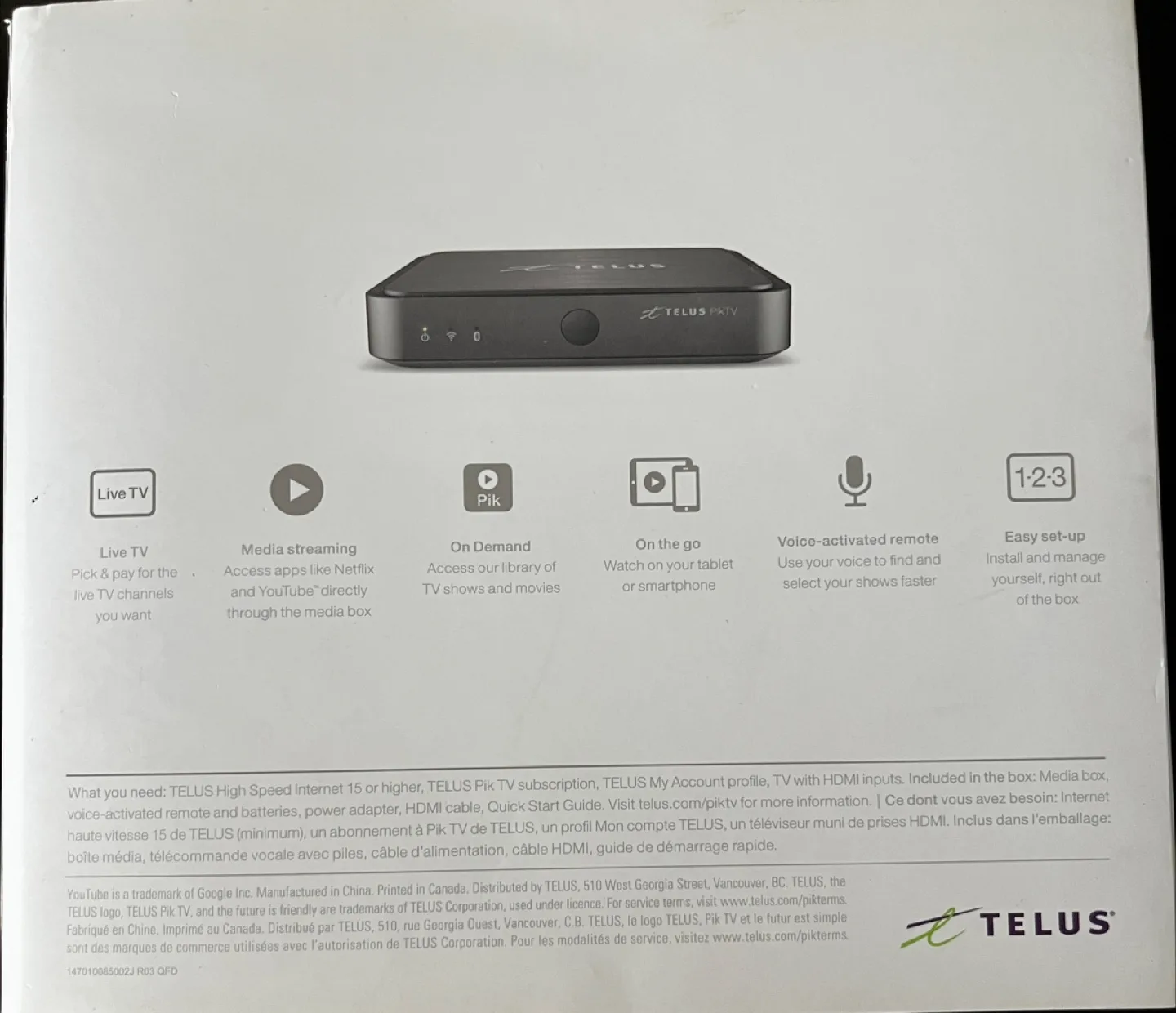 TELUS Pik TV Media Box image indicator(6)