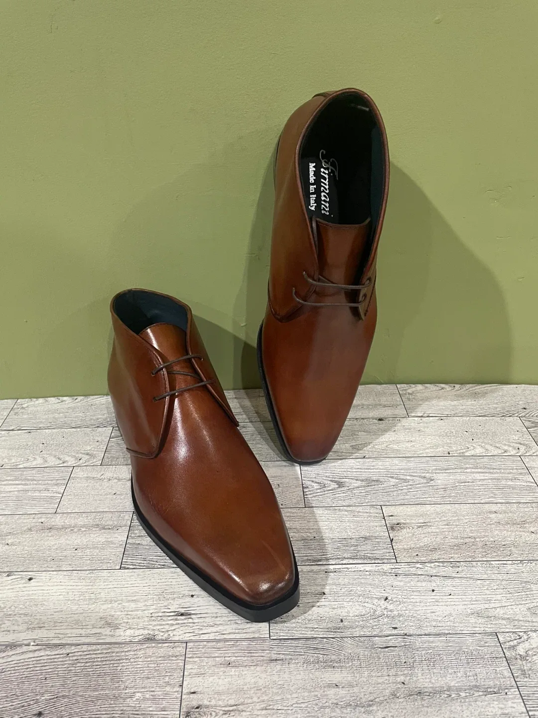 Firmani cognac Leather calf Chukka ankle boot thumbnail
