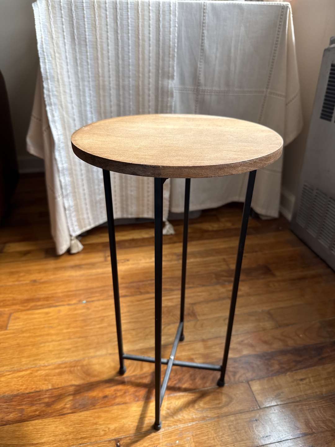 Round Wood Accent Table - 10" Diameter x 19” Tall