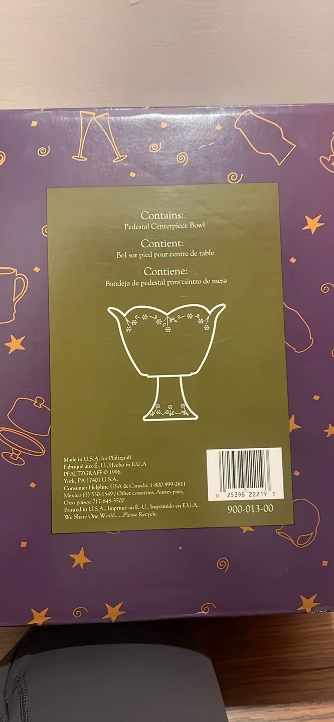 Pfalzgraff Blossom Pedestal Centerpiece Bowl image indicator(3)