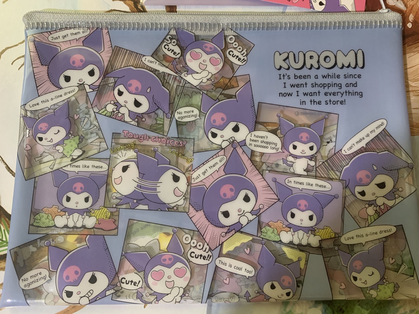 Kuromi Bundle: Stickers, Neck Strap, and Zipper Bag - photo 3