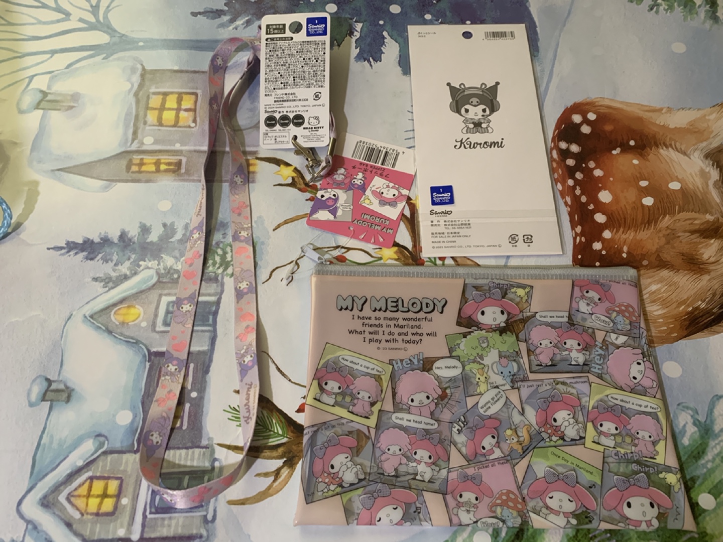 Kuromi Bundle: Stickers, Neck Strap, and Zipper Bag - photo 5