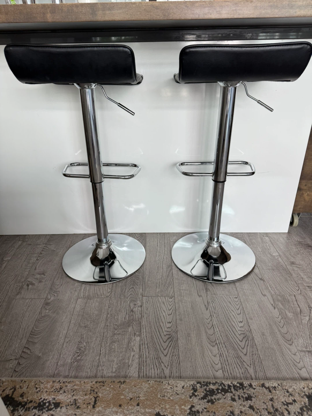 Set of 2 Black Bar Stools - photo 4