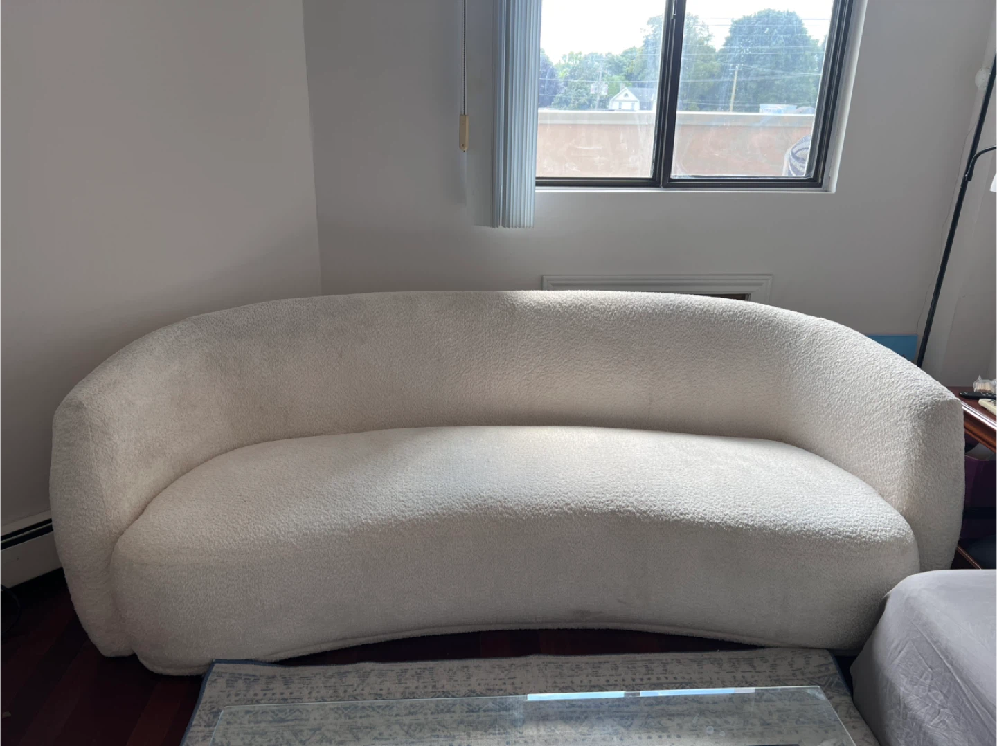Boucle Sofa - Ivory White