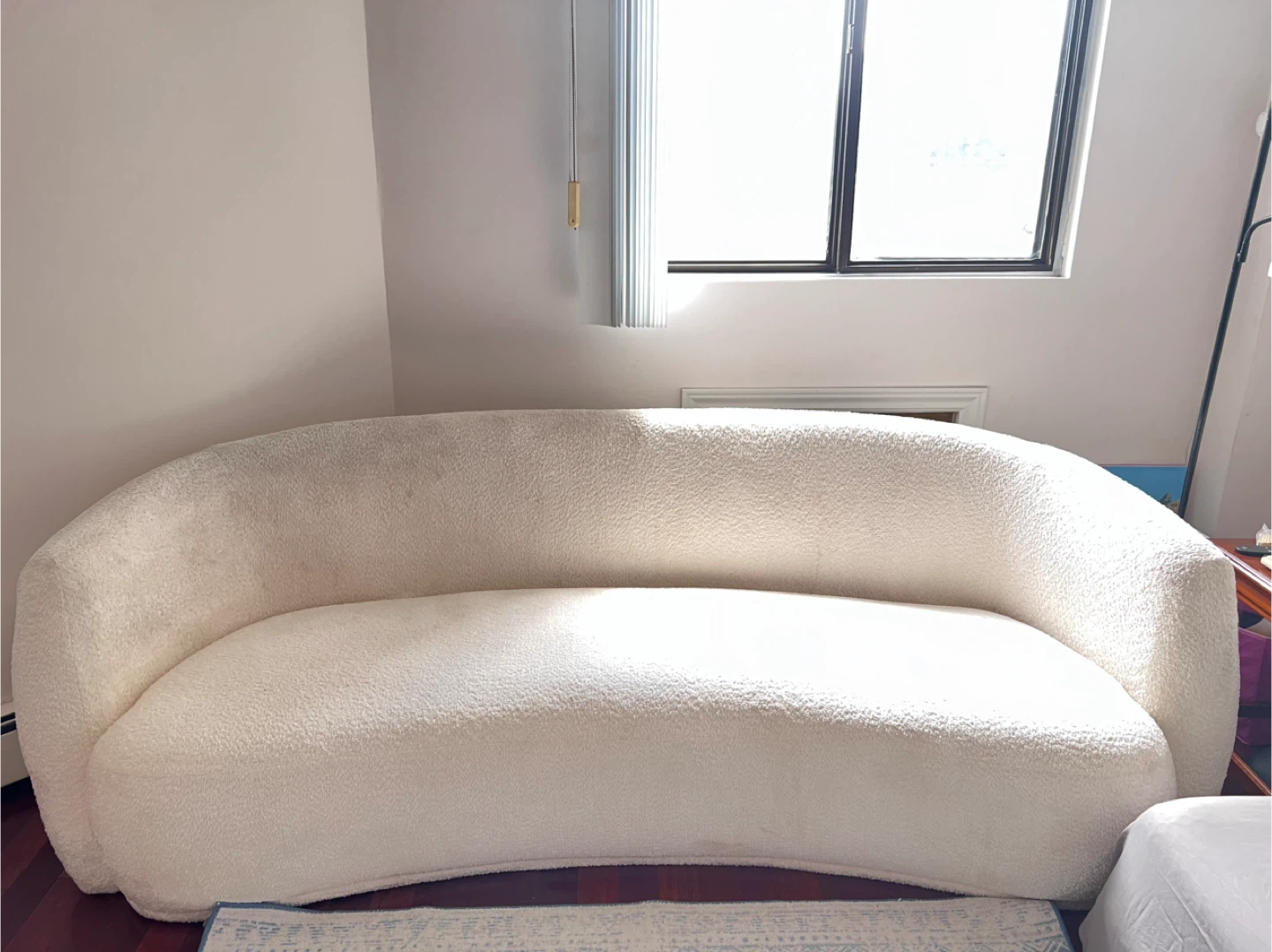 Boucle Sofa - Ivory White - photo 2