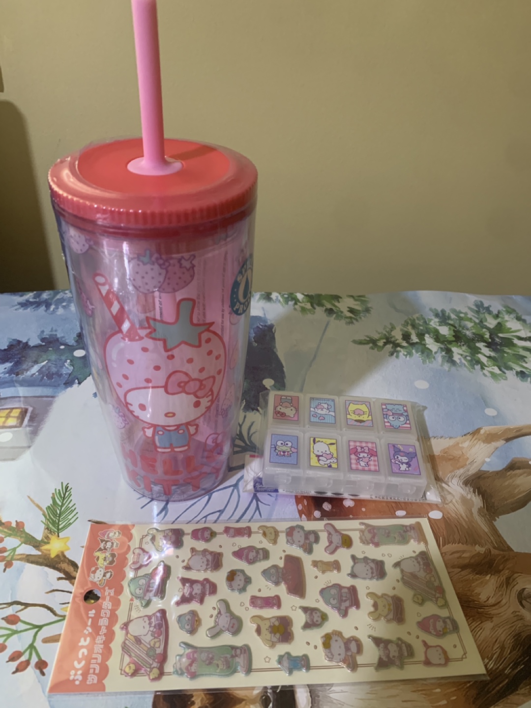 Sanrio Hello Kitty Tumbler, Stickers & Mini Cases Set