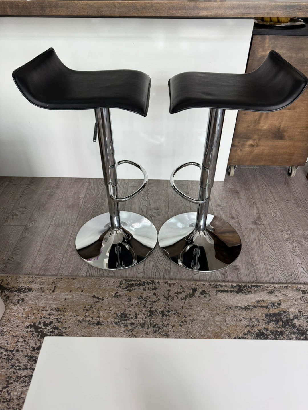 Set of 2 Black Bar Stools - photo 2