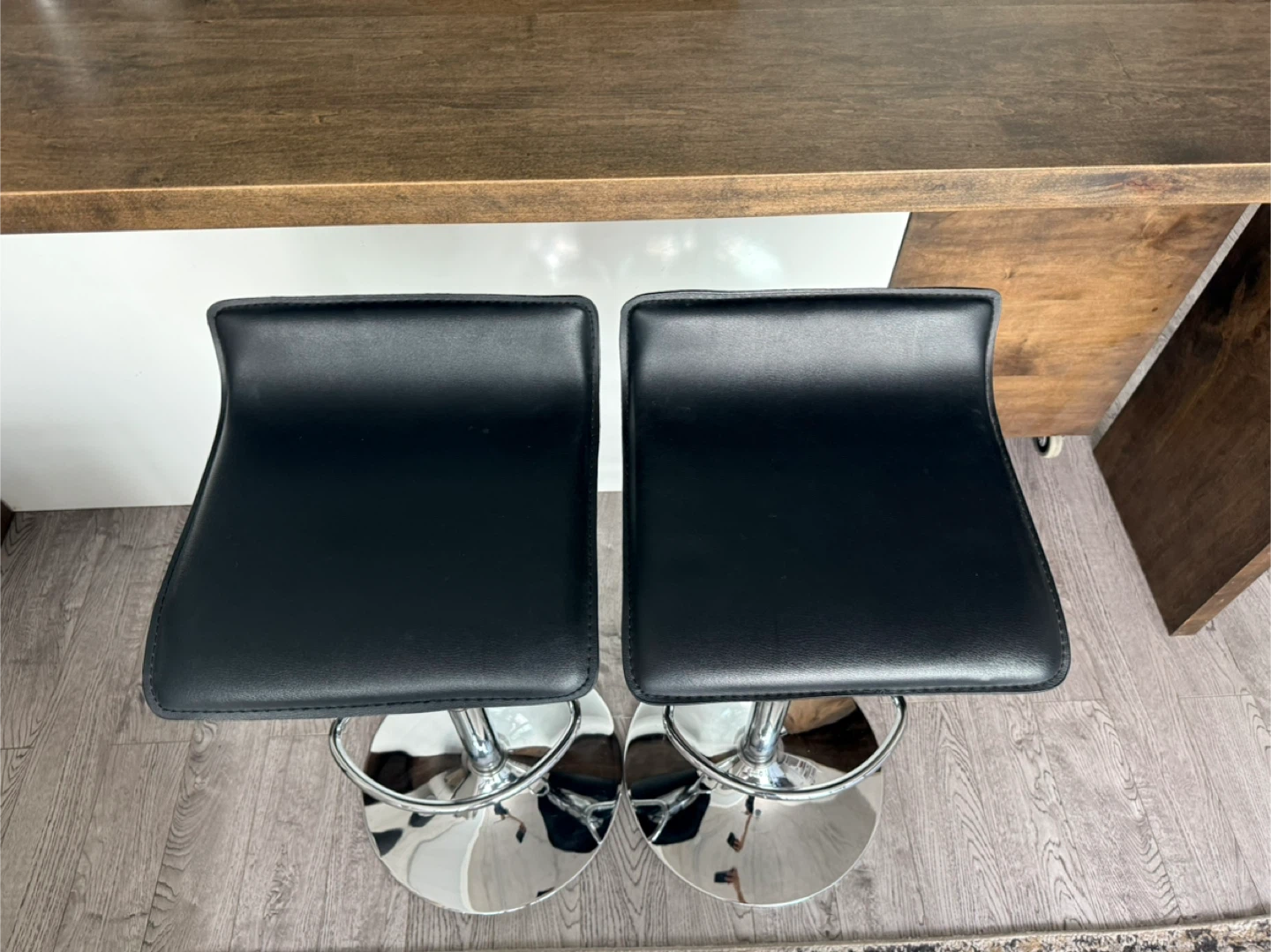 Set of 2 Black Bar Stools - photo 3