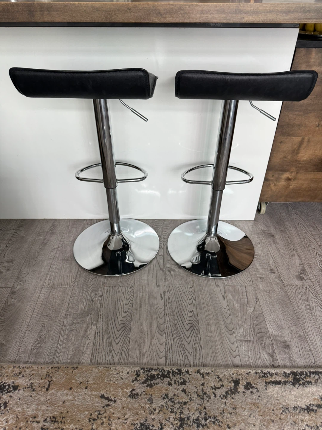 Set of 2 Black Bar Stools - photo 4