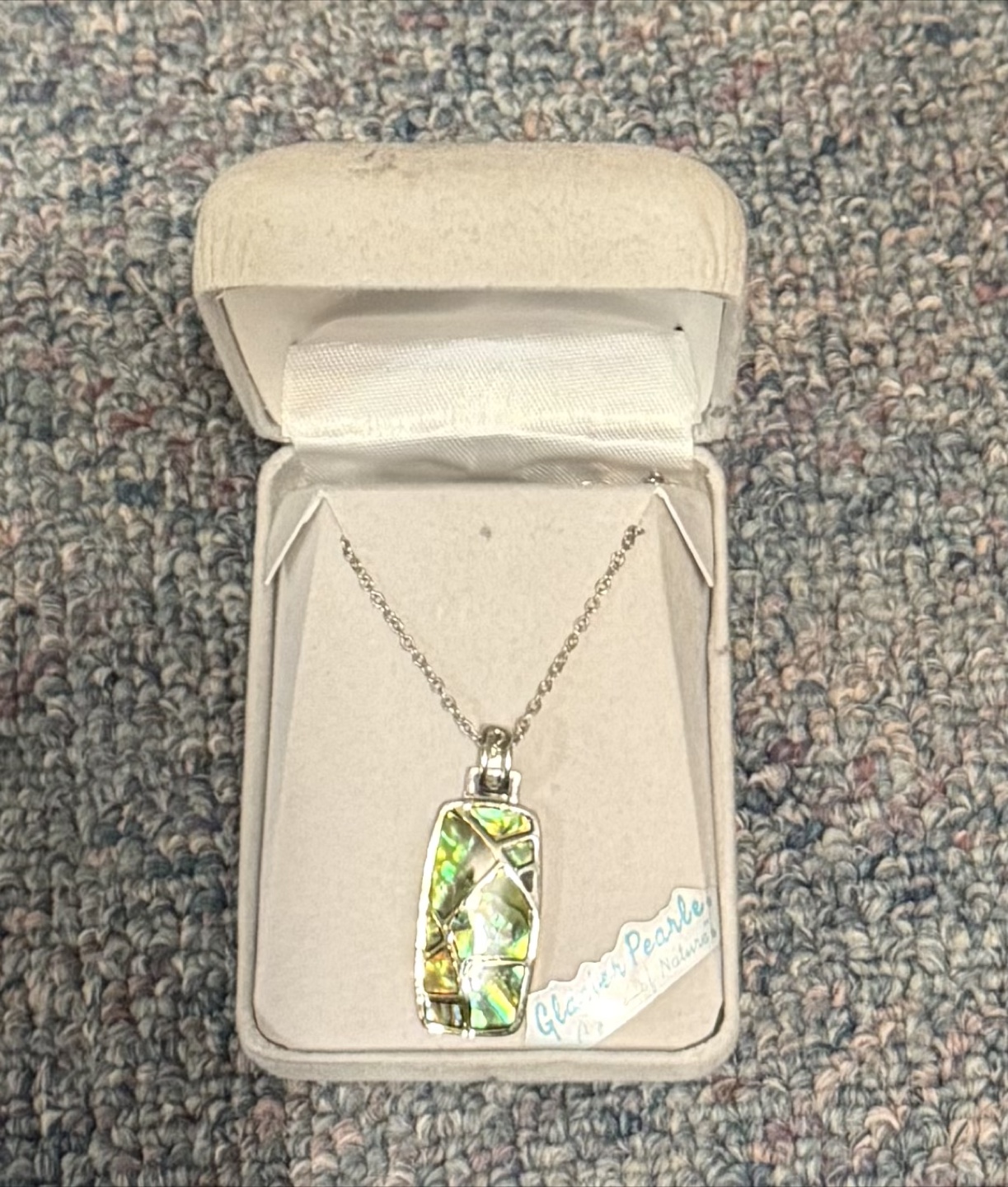 Glacier Pearle Abalone Necklace, $10