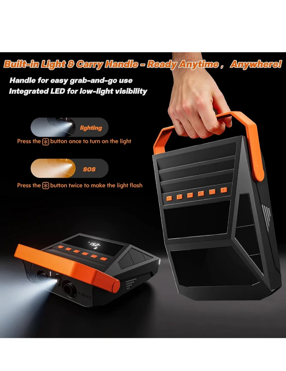 JSCARES 50PSI Portable Air Pump - New image indicator(8)