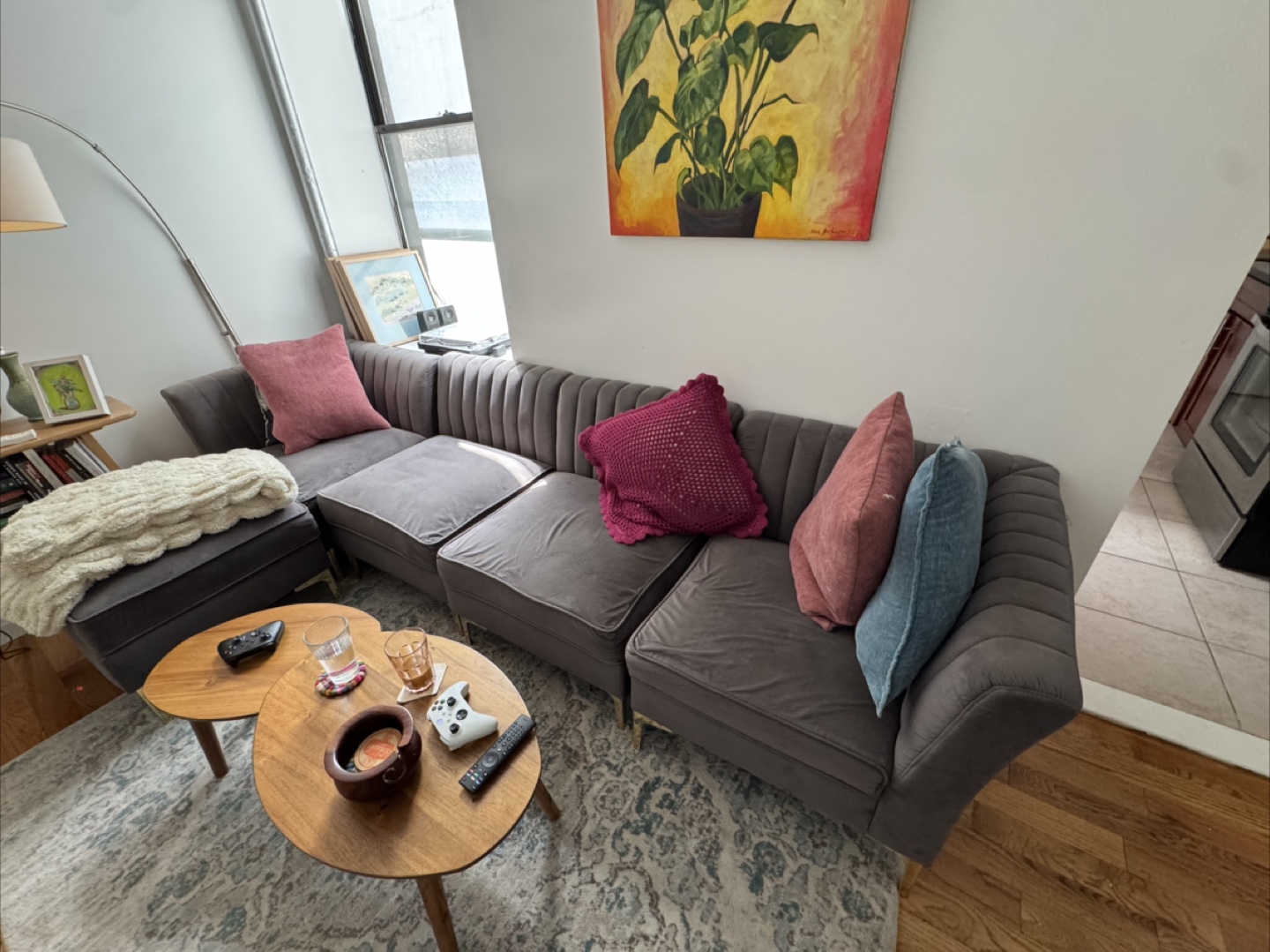 Povision Grey Sectional Sofa
