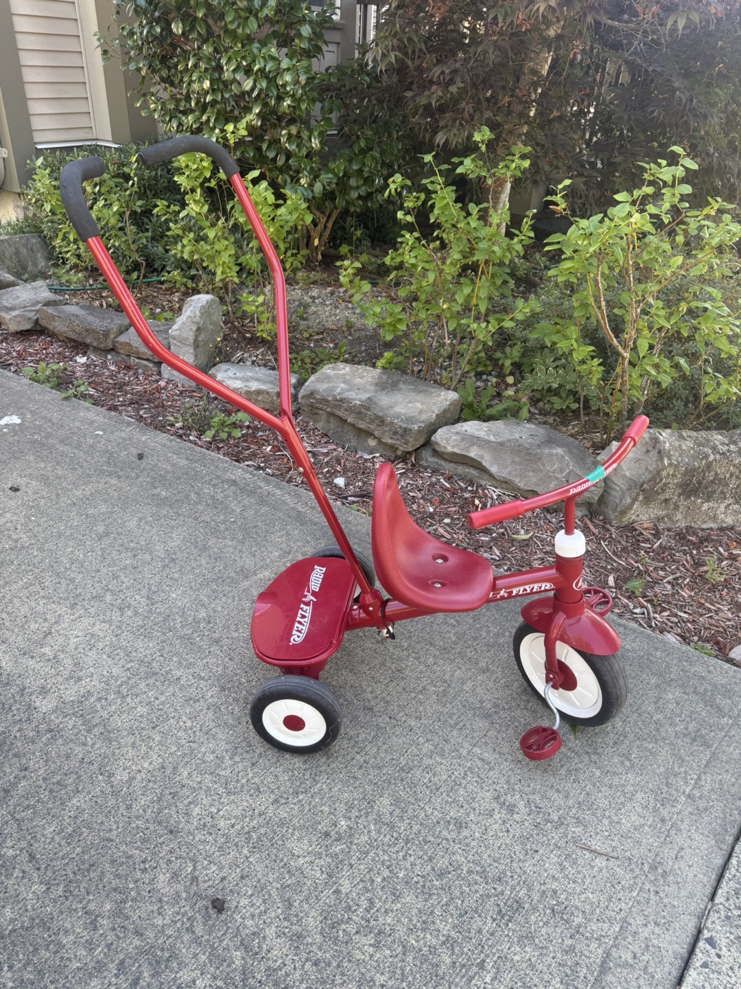 Radio Flyer Red Tricycle with Push Handle