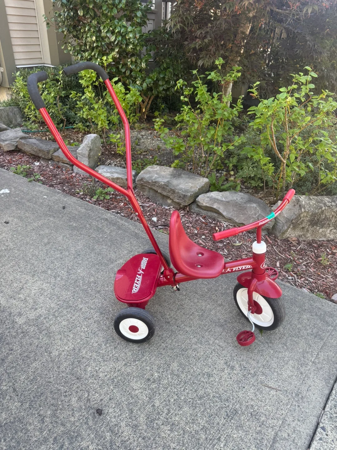Radio Flyer Red Tricycle with Push Handle thumbnail
