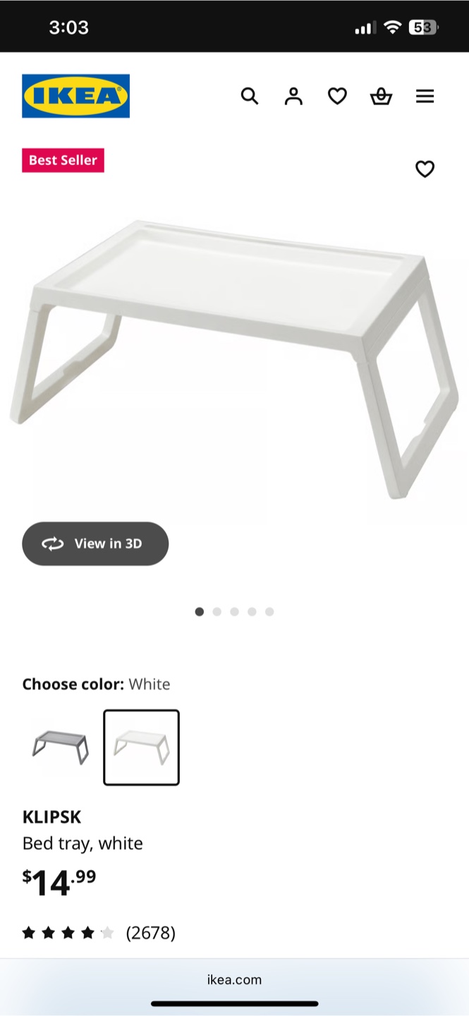 IKEA Tromma Wall Clock & Klipsk Bed Tray - photo 2