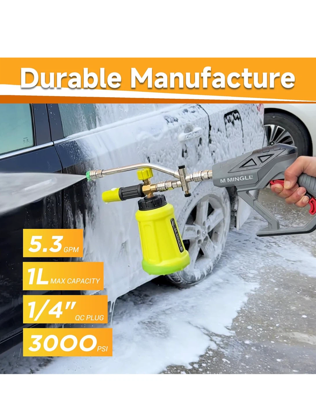 M MINGLE Foam Cannon for Pressure Washer - photo 3