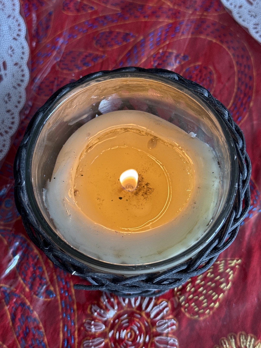 Candle in Wicker Holder - photo 2