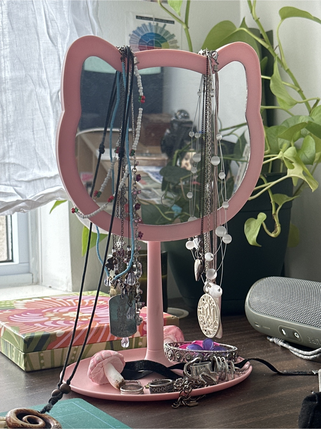 Pink Kitty Cat Jewellery Stand (open to trade)