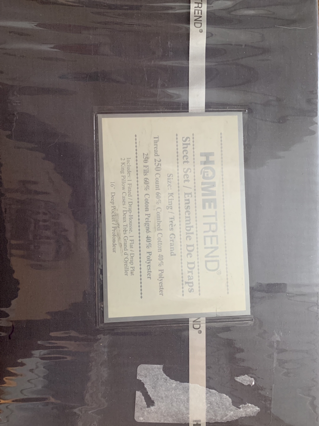 Home Trend King Size Sheet Set - New