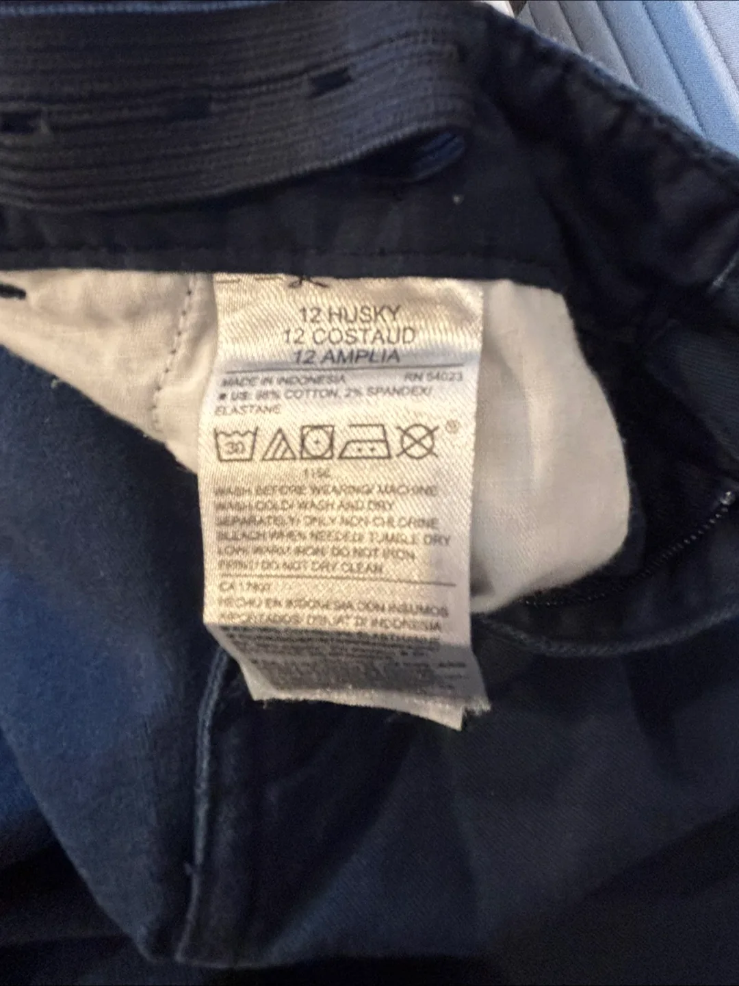 Boys Navy Blue pants - 12 Husky image indicator(6)