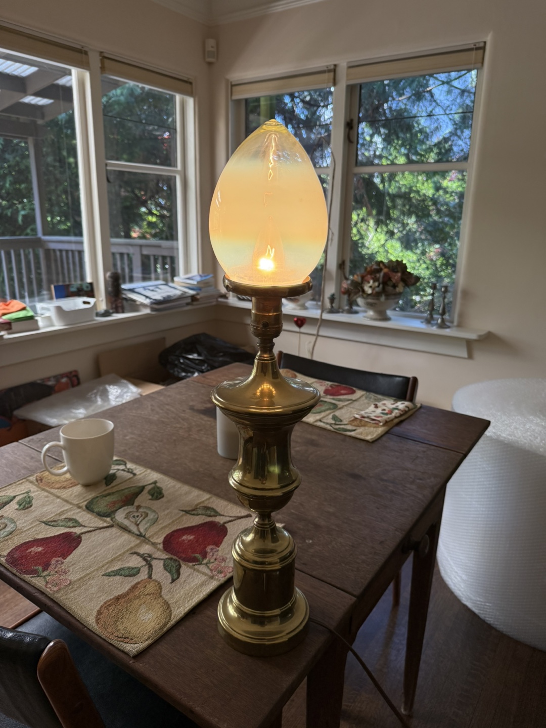 Vintage Brass Table Lamp - photo 2
