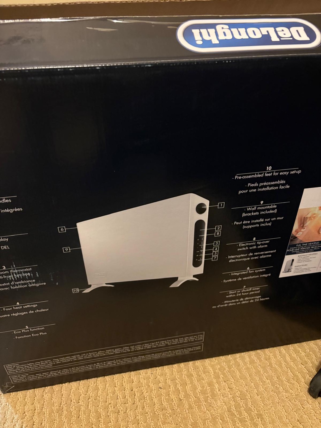 DeLonghi Electric Space Heater - Like New!