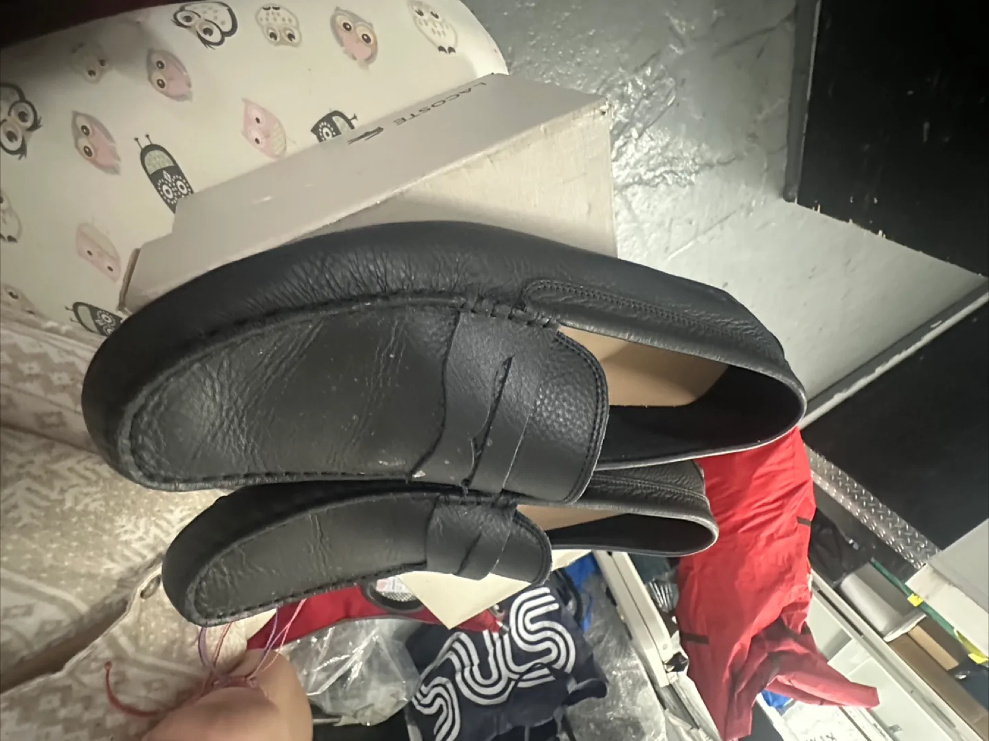 Lacoste Black Leather Loafers image indicator(3)