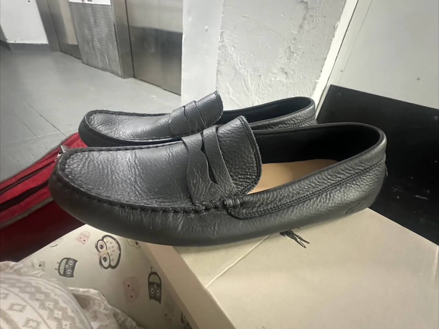 Lacoste Black Leather Loafers image indicator(2)