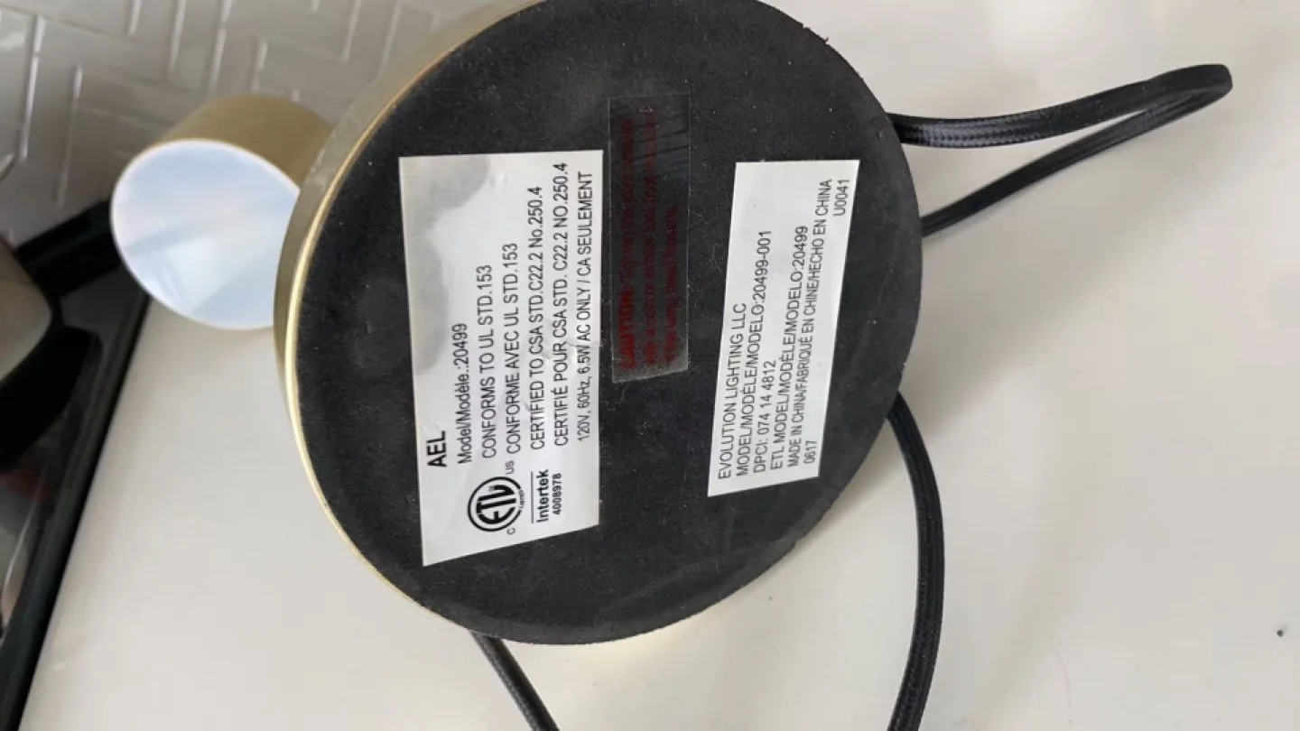 Gold Desk Lamp - Evolution Lighting AEL image indicator(2)