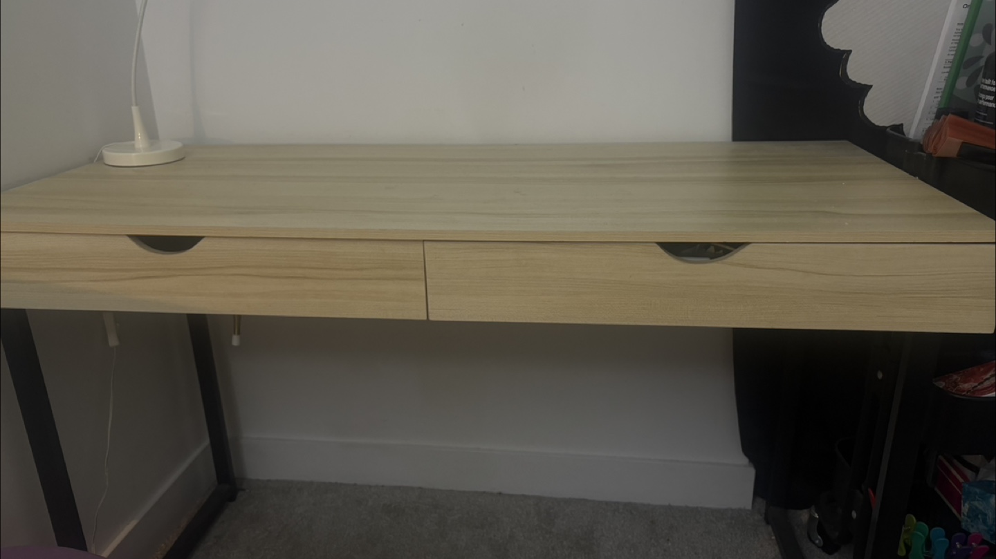 Wood Desk with Drawers - photo 4