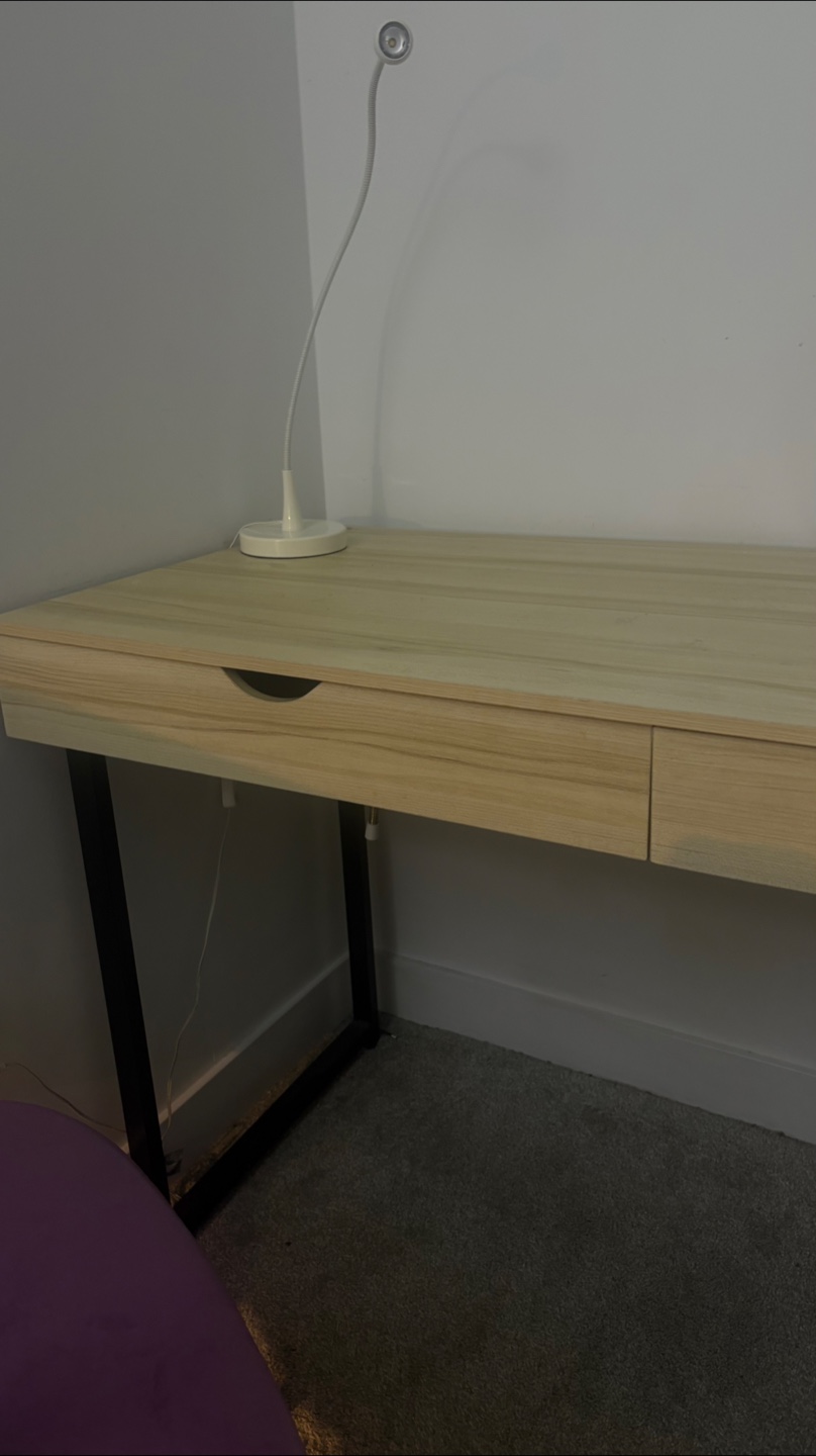 Wood Desk with Drawers - photo 2