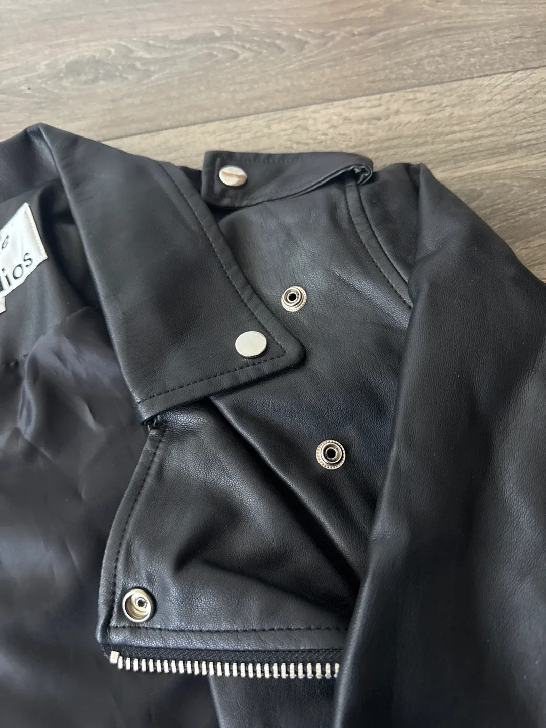 Acne Studios Leather Biker Jacket image indicator(3)