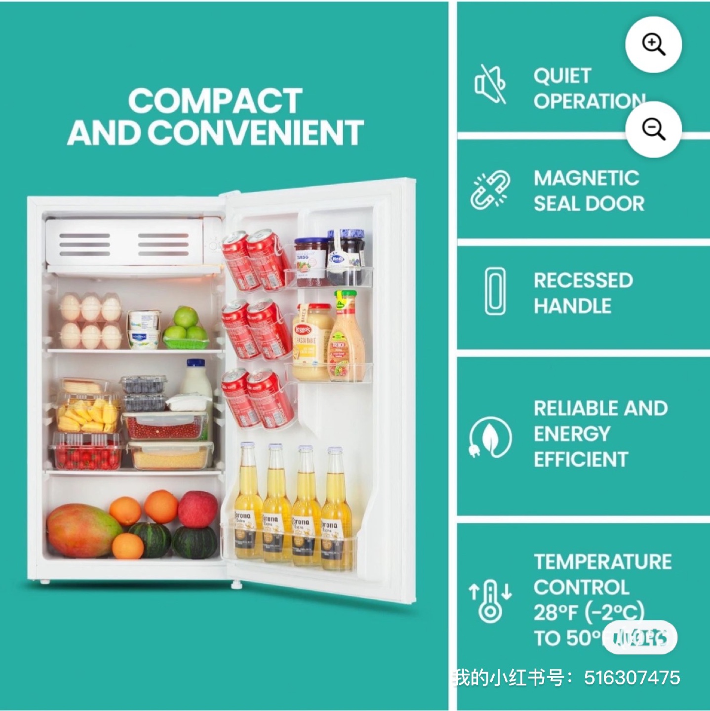 Koolatron 3.2 cu.ft. Compact Fridge - White - photo 2