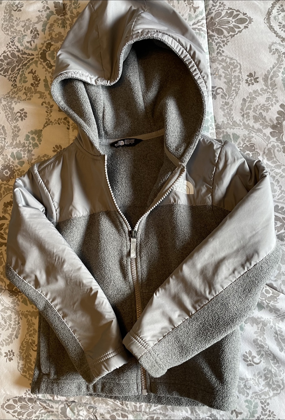 North Face Grey Kids Jacket. Size 5