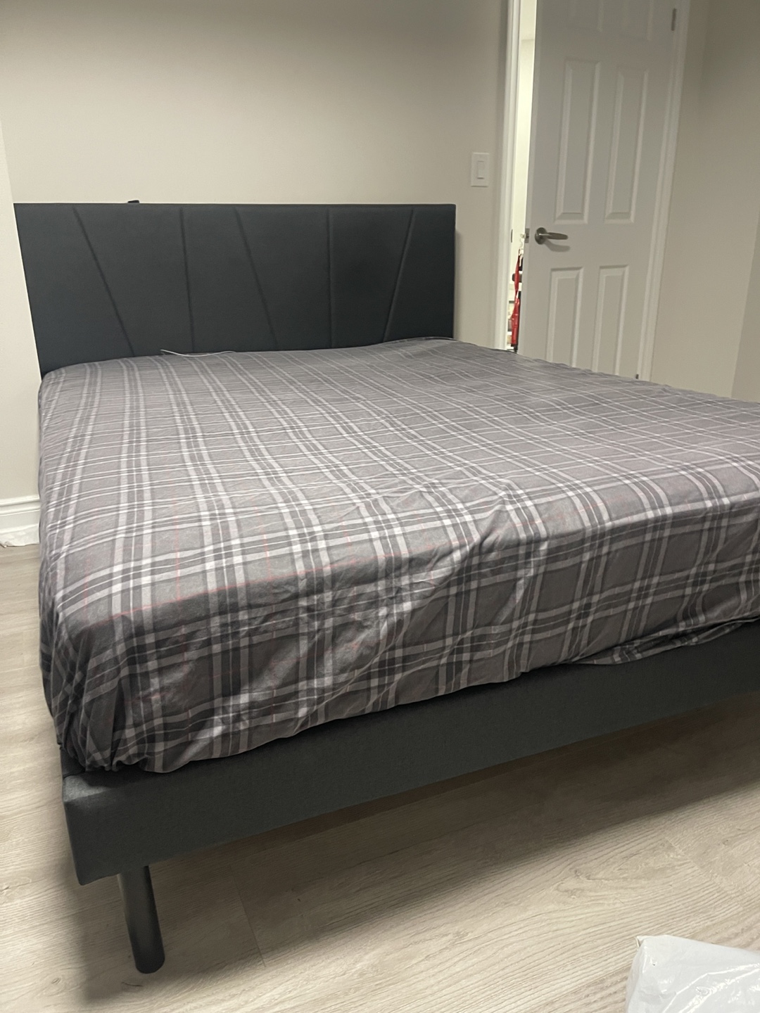 Metal Bed Frame Queen Size- Dark Grey - photo 2