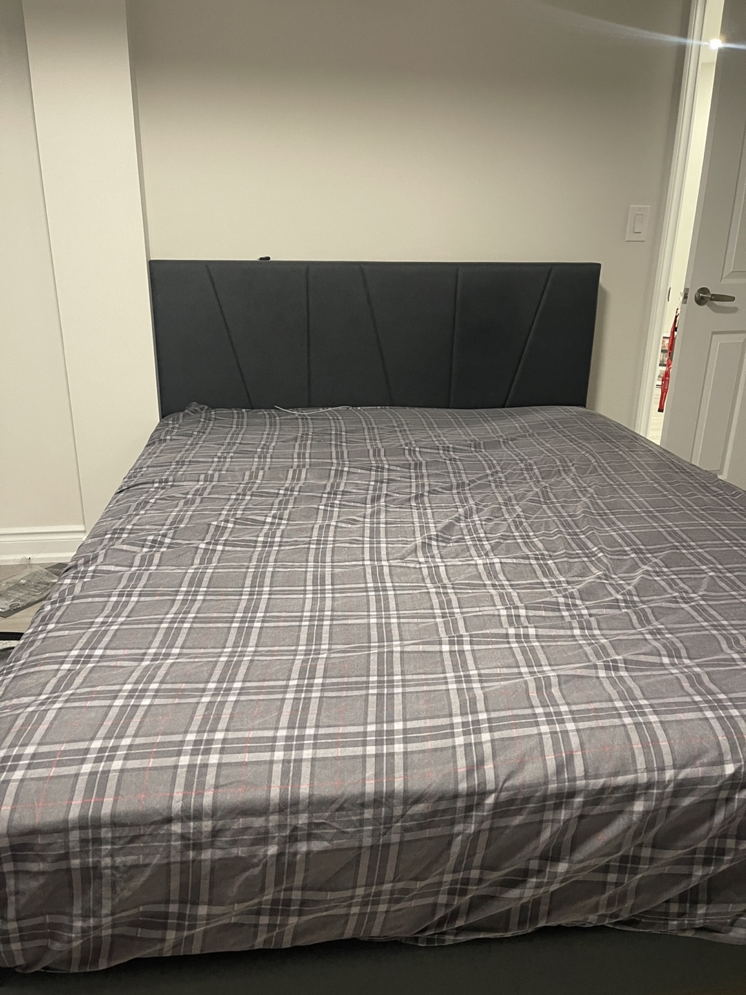 Metal Bed Frame Queen Size- Dark Grey