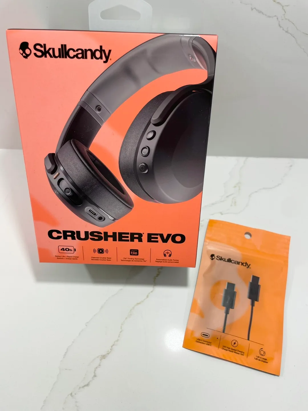 Skullcandy Crusher Evo Wireless Headphones. Black. Sealed. image indicator(4)