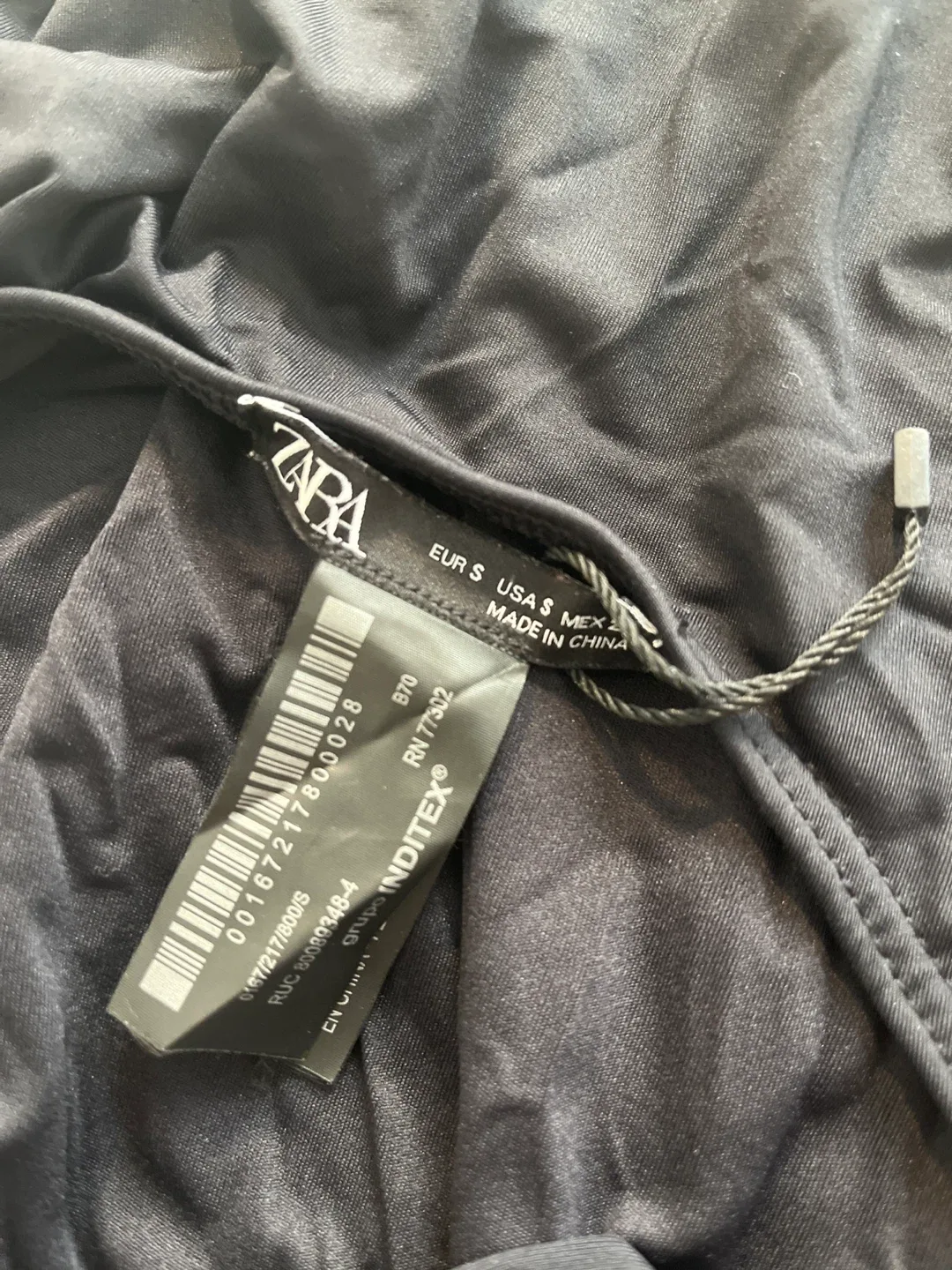 Zara Black Halter One-Piece Swimsuit - Size S image indicator(3)