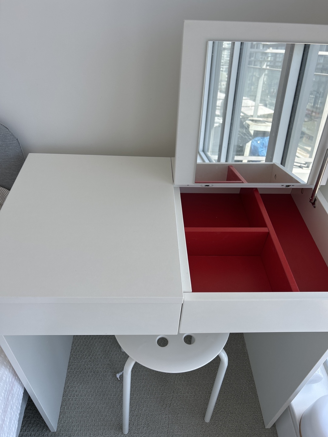 Ikea Malm Vanity Table with Mirror