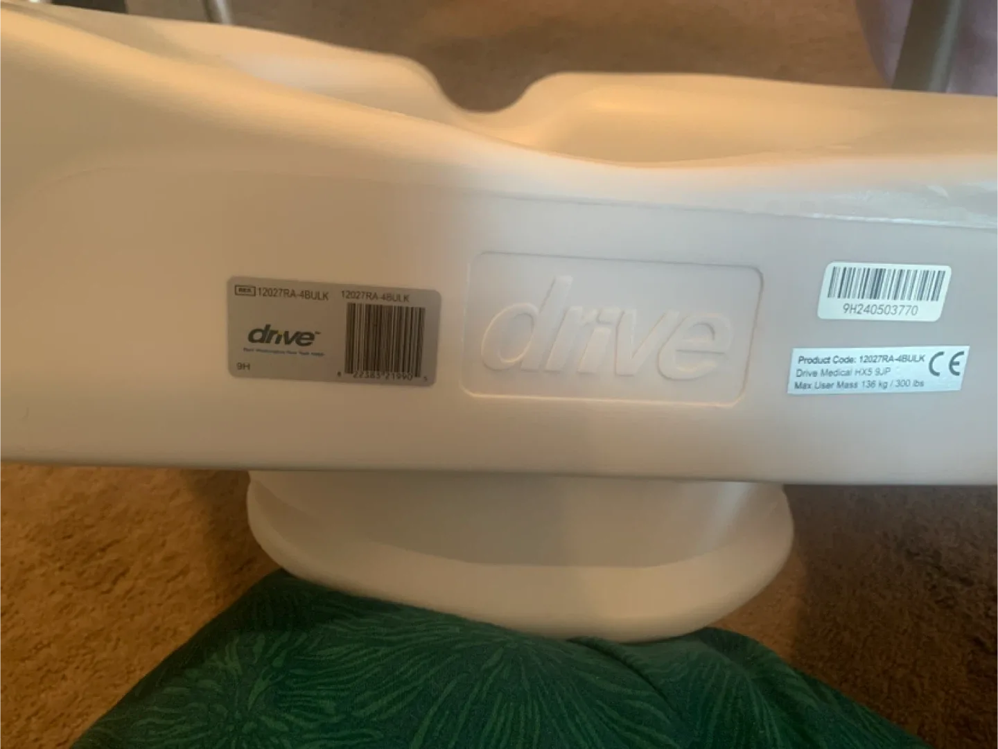 Drive Raised Toilet Seat with Handles image indicator(2)