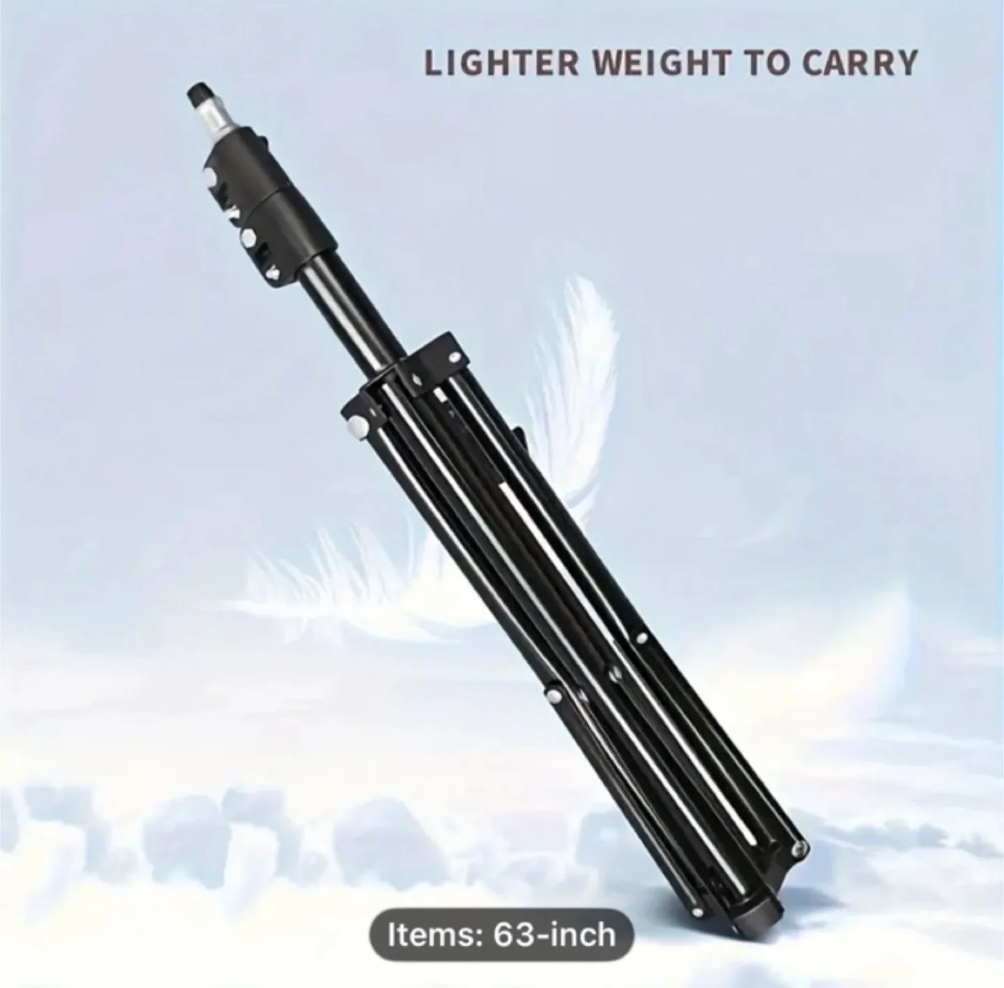 Universal Adjustable Iron Tripod Stand with Phone holder clip image indicator(7)