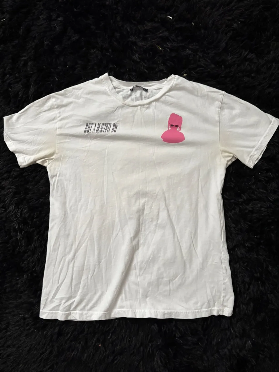 Zara 'Have a Beautiful Day' T-Shirt - Size S thumbnail