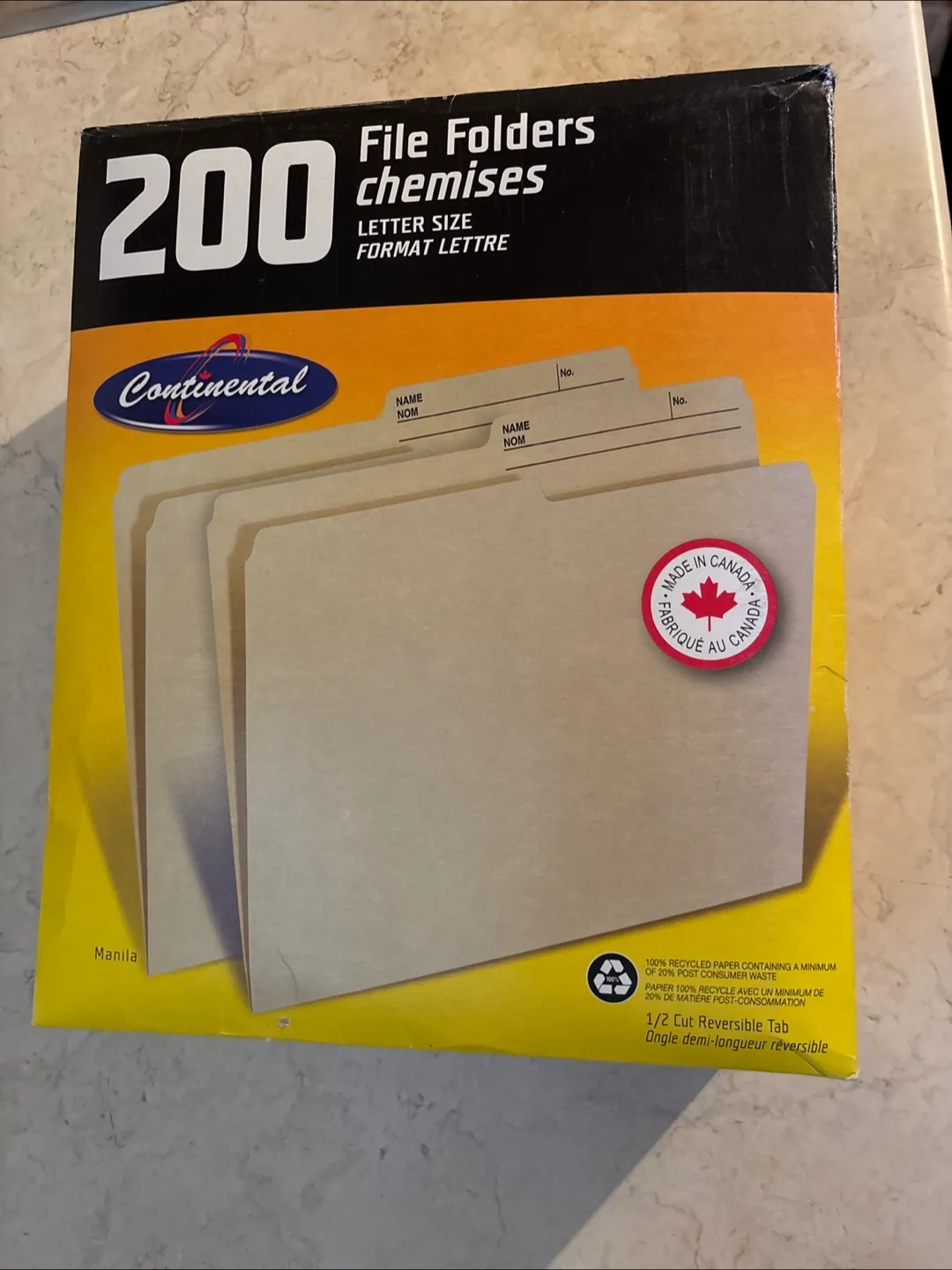 Continental File Folders - 200 Letter Size thumbnail