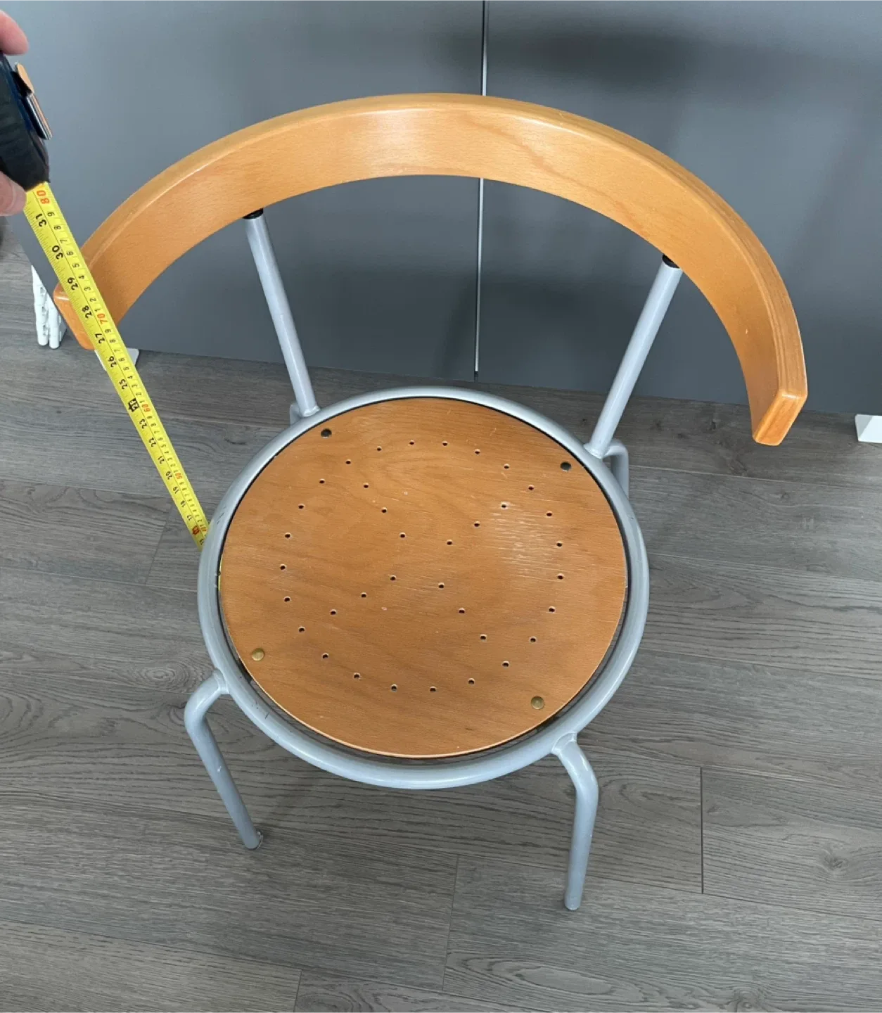 Wooden Seat Chair with Metal Frame image indicator(3)