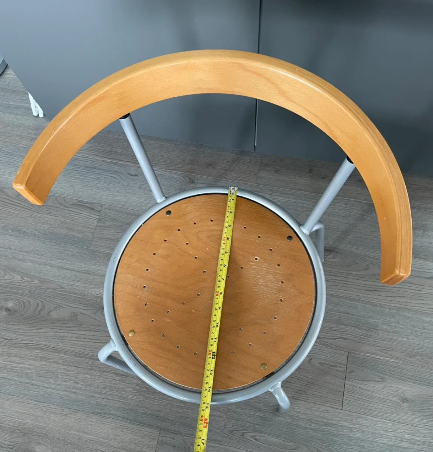 Wooden Seat Chair with Metal Frame image indicator(4)