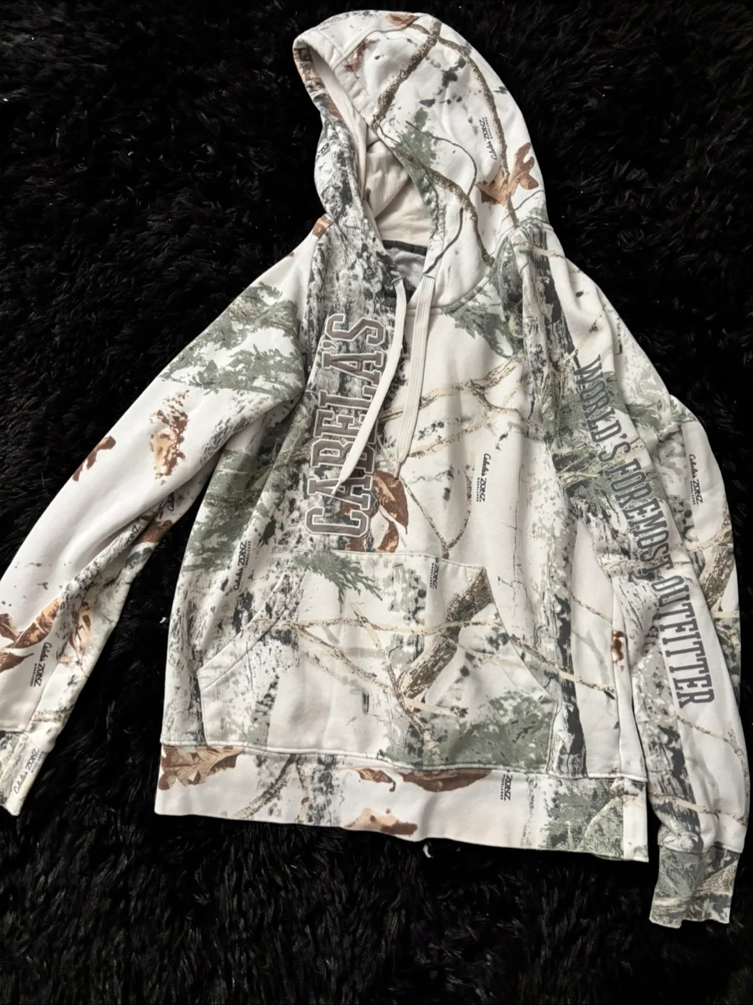 Cabela's Camo Hoodie - Size Medium thumbnail