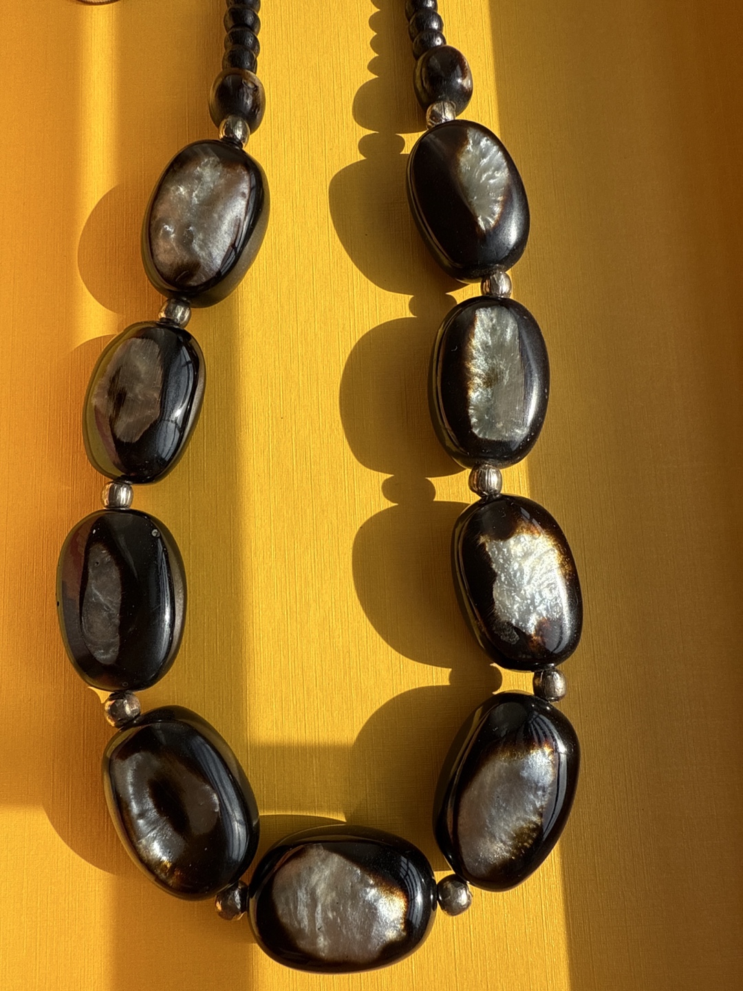 Beaded Necklace - Black & Silver - photo 3