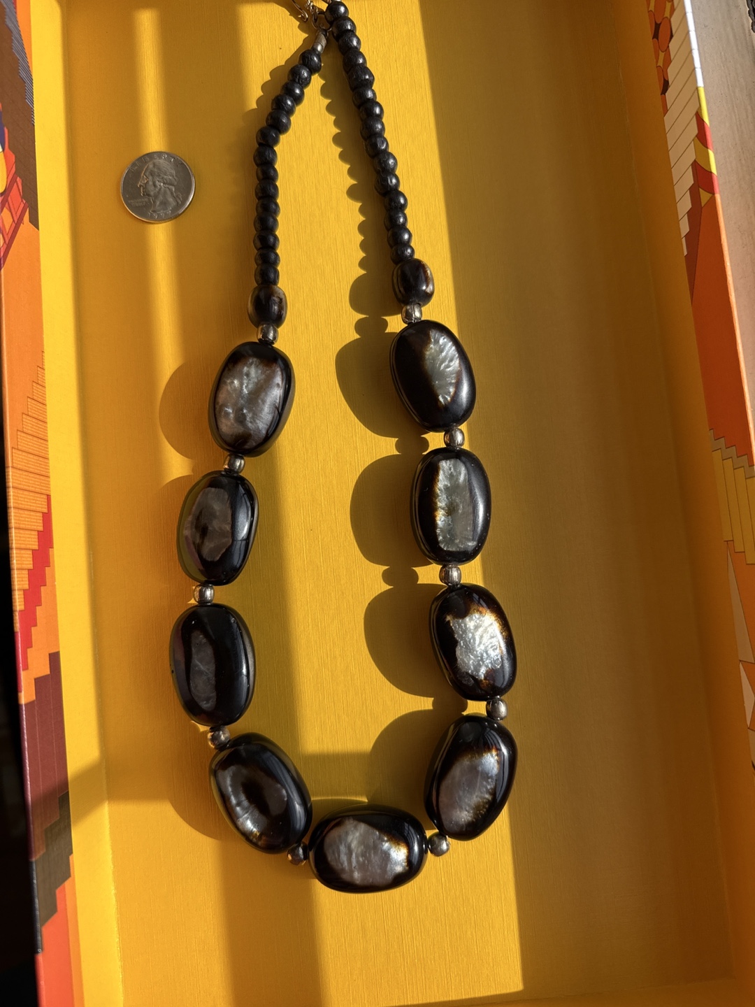 Beaded Necklace - Black & Silver - photo 2